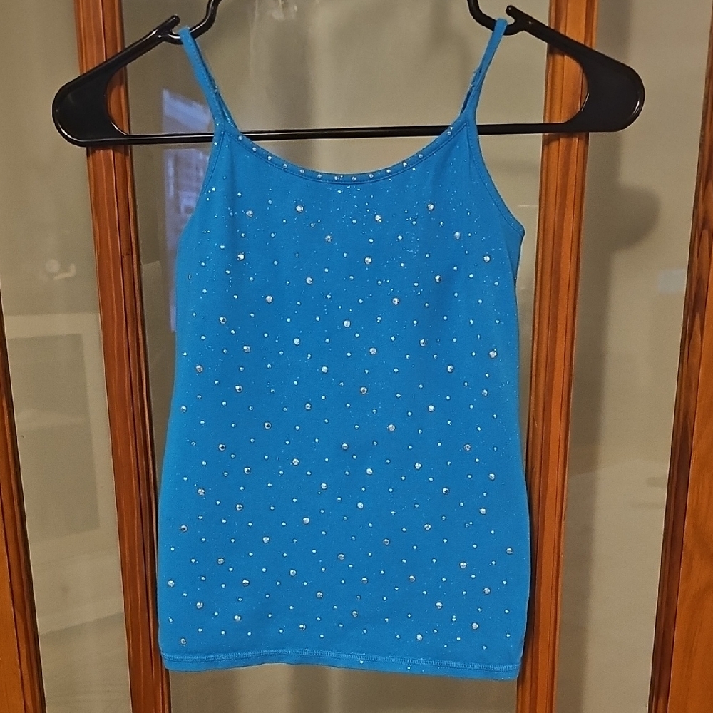 Justice Sparkling Blue Tank Top